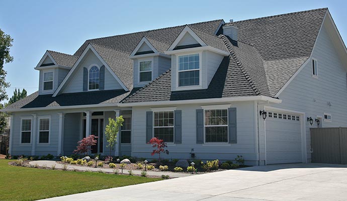 A beautiful house with newly installed roof