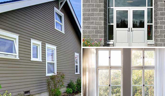 Collage of installed windows