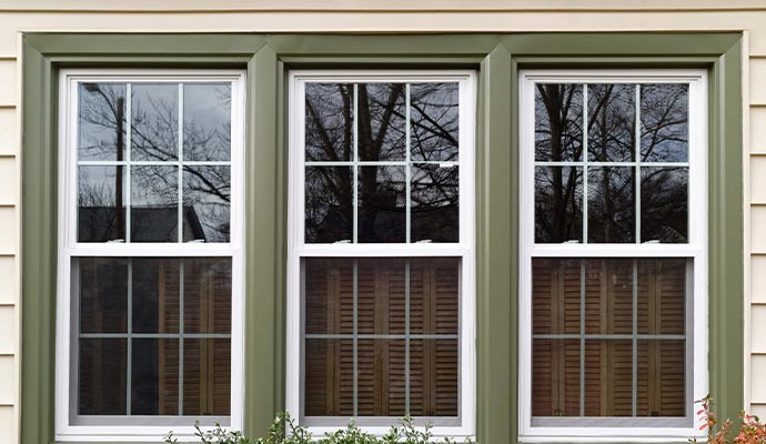 Close-up view of an installed modern window