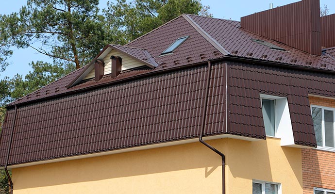 Installed a modern metal roof