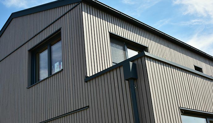 House with newly installed aluminum siding