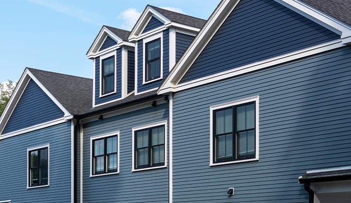 House with newly installed siding