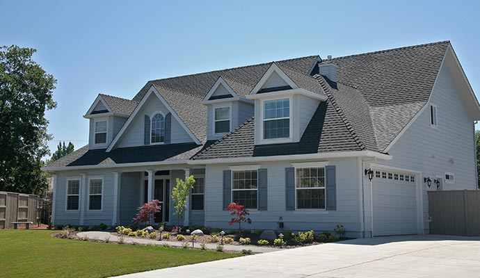 A beautiful house with a newly installed roof